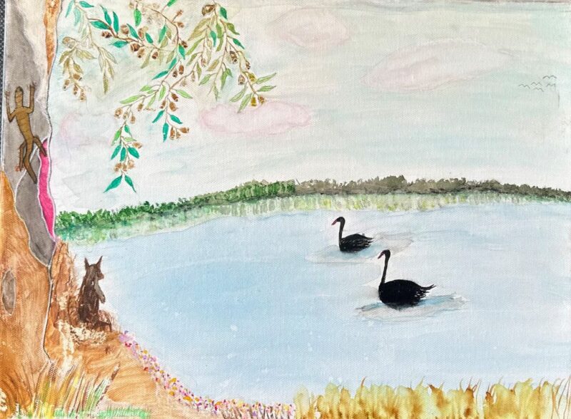 Swans on the Lake - Laurel Robinson