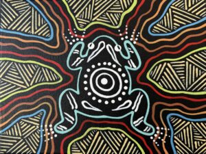 Frog (Dhangoba) - Painting - Brett Wilson