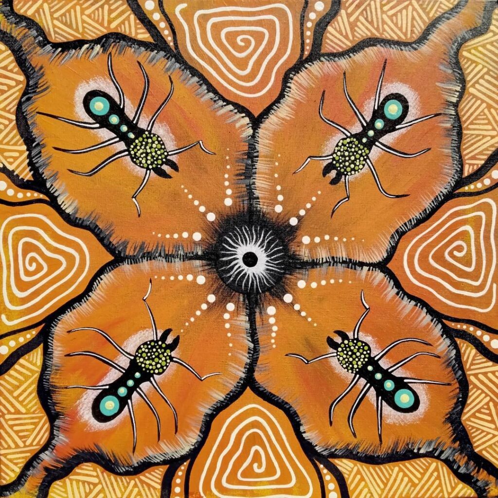 Ant/Greenhead (bamanebala) - Painting - Brett Wilson