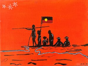 Fishing On The River - Painting - Cynthia Hardie