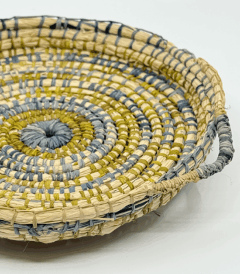 Eco-dyed woven basket 2 - Weaving - Cassandra Clarke