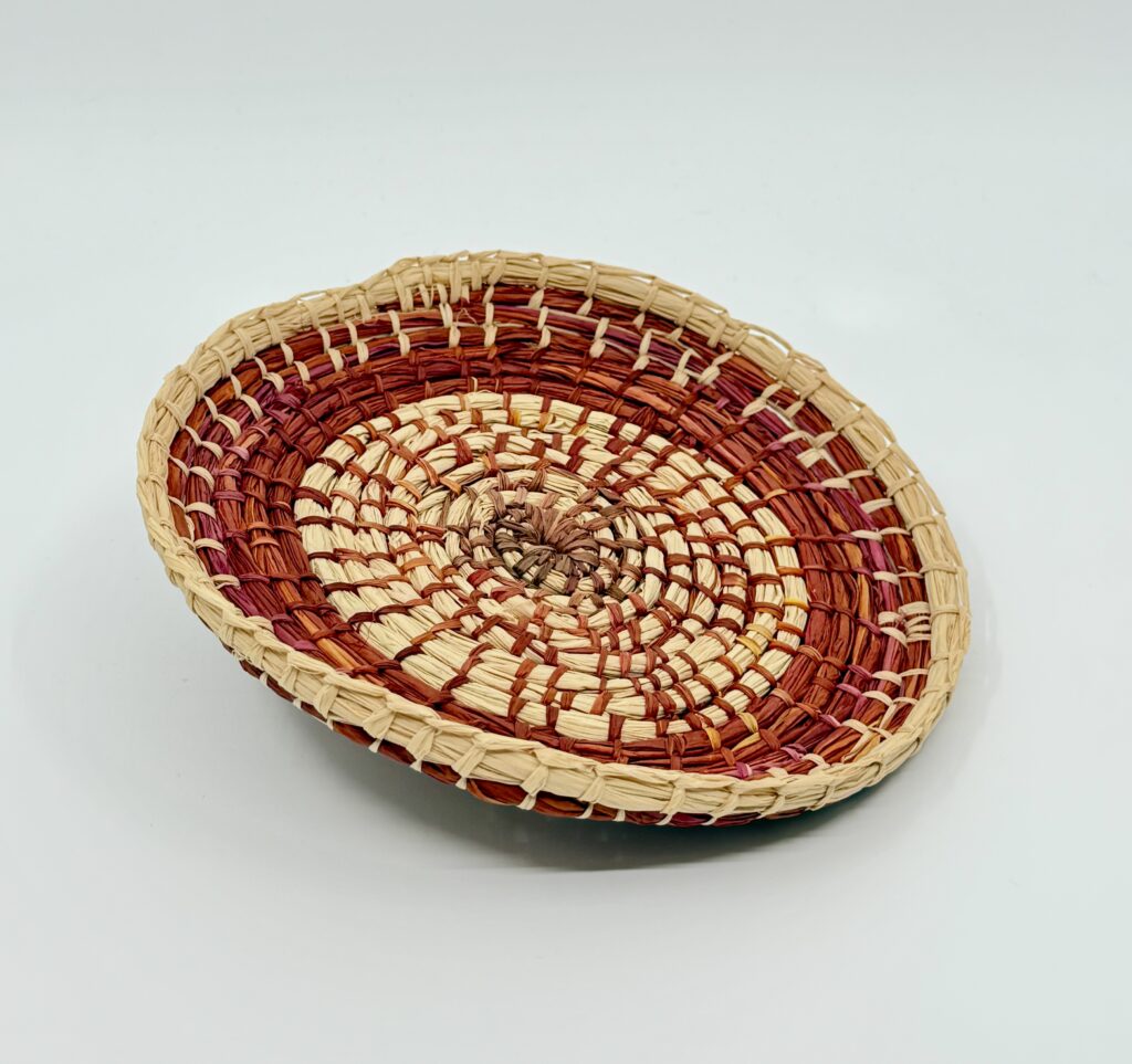 Eco-dyed woven basket 3 - Weaving - Cassandra Clarke