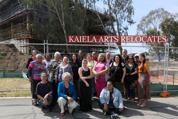 Kaiela-Arts-artists-and-staff-in-front-of-the-new-Kaiela-Arts-space-at-SAM-2020