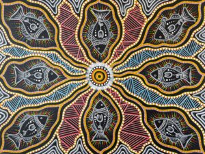 Shepparton / Home of the silver (Danela) Bream - Painting - Brett Wilson
