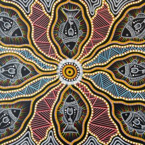 Shepparton / Home of the silver (Danela) Bream - Painting - Brett Wilson