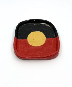 Square Aboriginal Flag Dish Bowl - Ceramic - Ally Knight