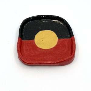 Square Aboriginal Flag Dish Bowl - Ceramic - Ally Knight