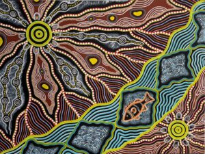 Big Fish Purch (Dunggudja – Makun) - Painting - Brett Wilson