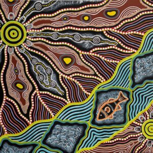 Big Fish Purch (Dunggudja – Makun) - Painting - Brett Wilson