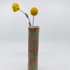 Orange and green vase - Ceramic - Laurel Robinson