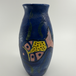 Vase with fish and jellyfish - Ceramic - Cynthia Hardie