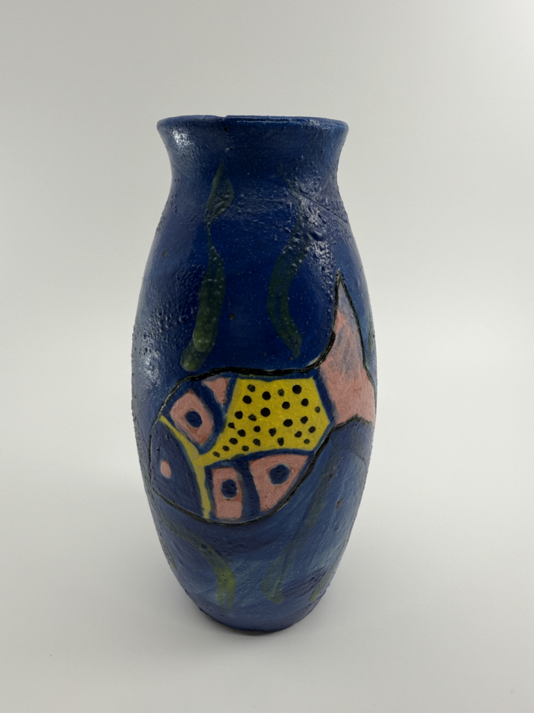 Vase with fish and jellyfish - Ceramic - Cynthia Hardie