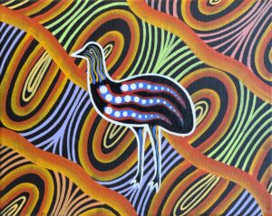 Emu (Bigarrumdga) - Painting - Brett Wilson
