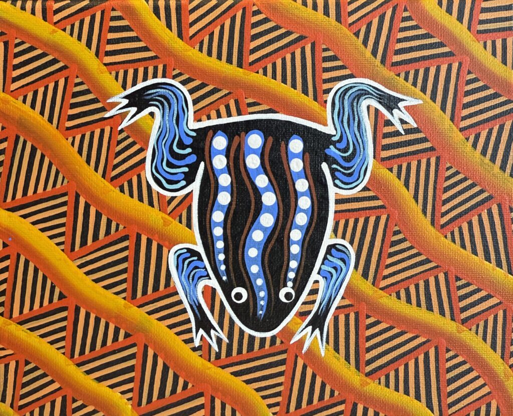 Frog (Dhangoba) - Painting - Brett Wilson