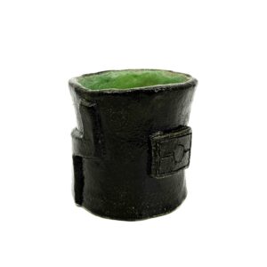Ceramic cup with Aboriginal flag and triangles