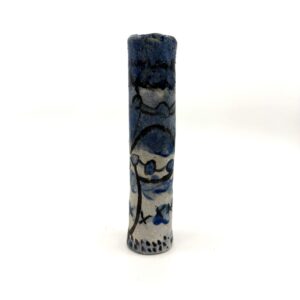 Small, Black , Blue and White Vase