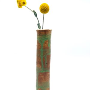 Orange and green vase