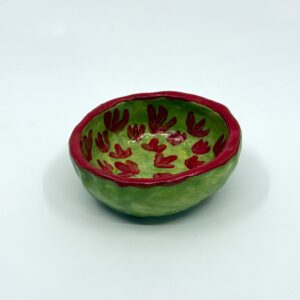 green and red small bowl