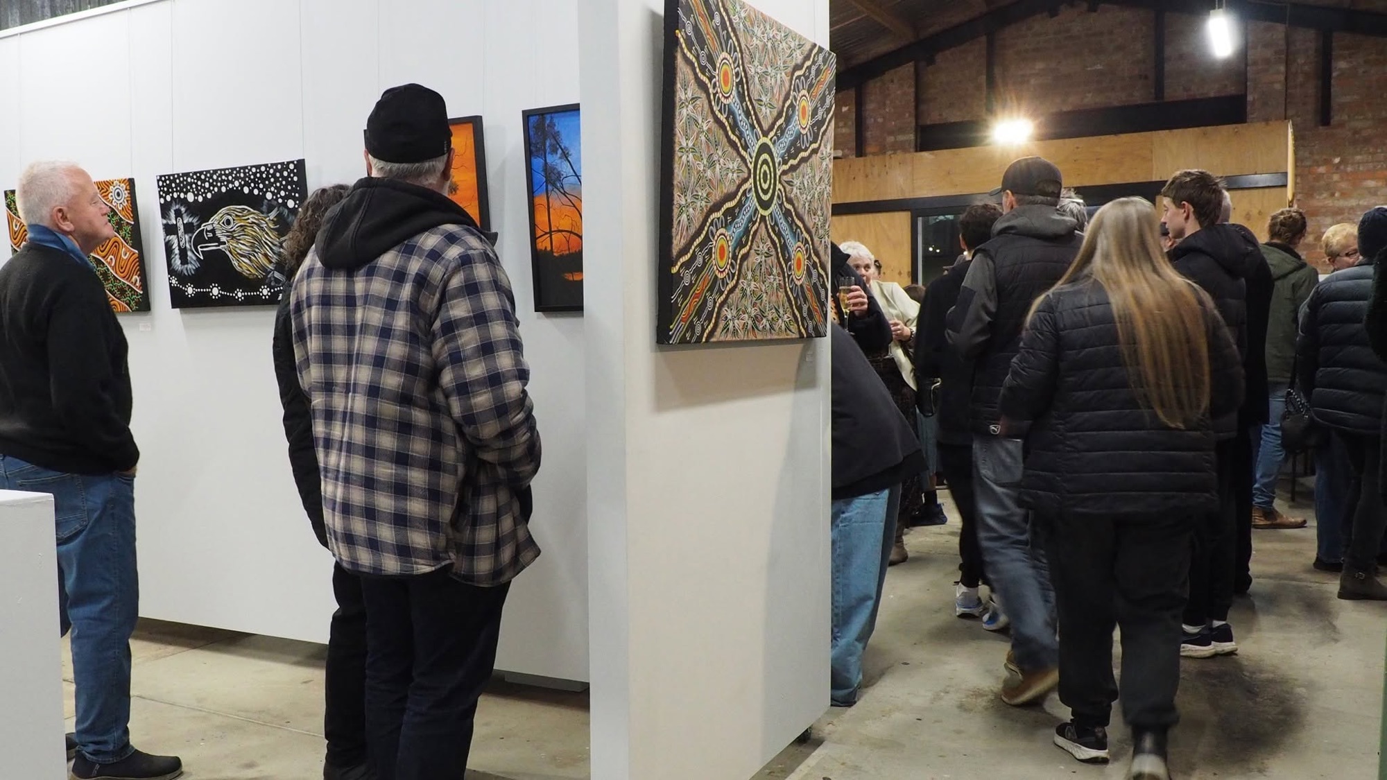Kaiela Arts artist Brett Wilson on display at The Foundry Arts Space NAIDOC exhibition