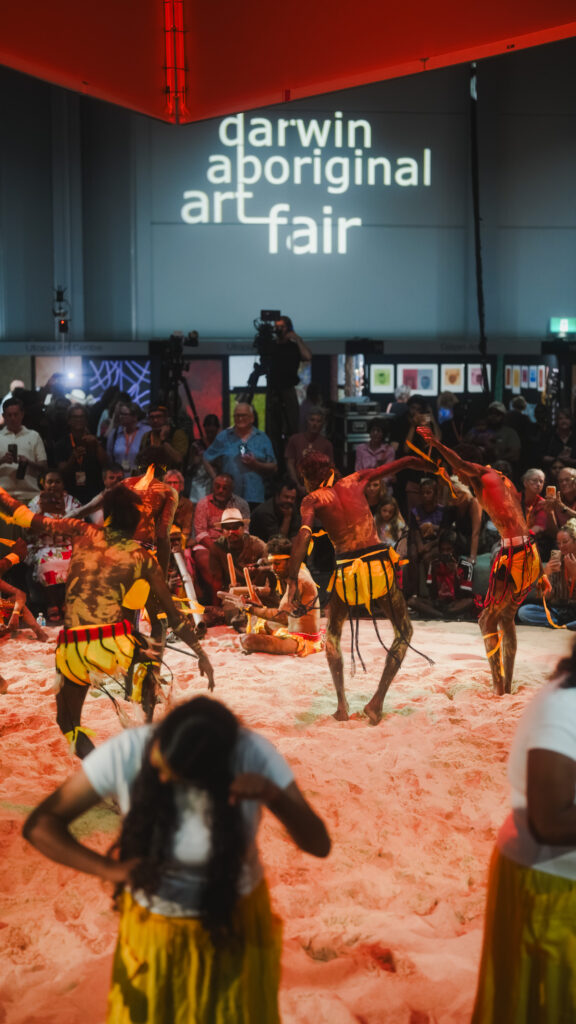 Performers at the Darwin Aboriginal Art Fair 2026