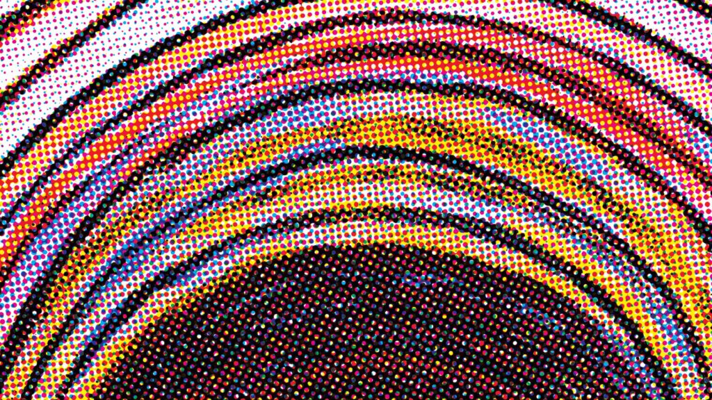 Detail of The Blow Hole artwork by Norm Yakaduna Stewart